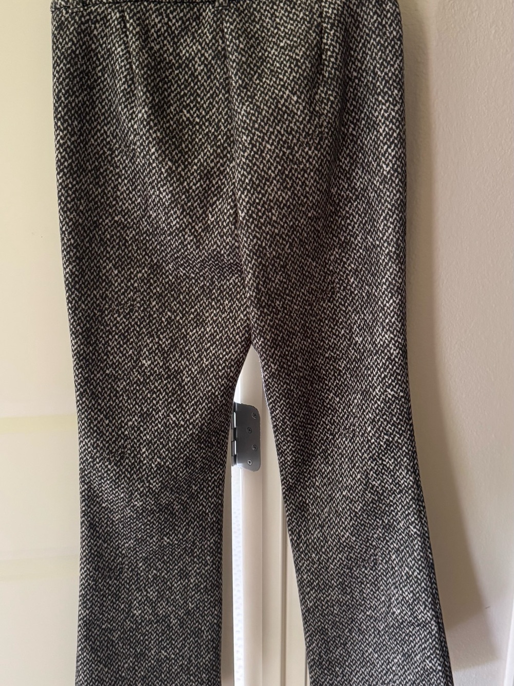 Tory Burch Black & White Tweed Flare Pants - Picture 3 of 5